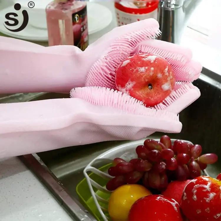 Magic Reusable Silicone Gloves with Wash